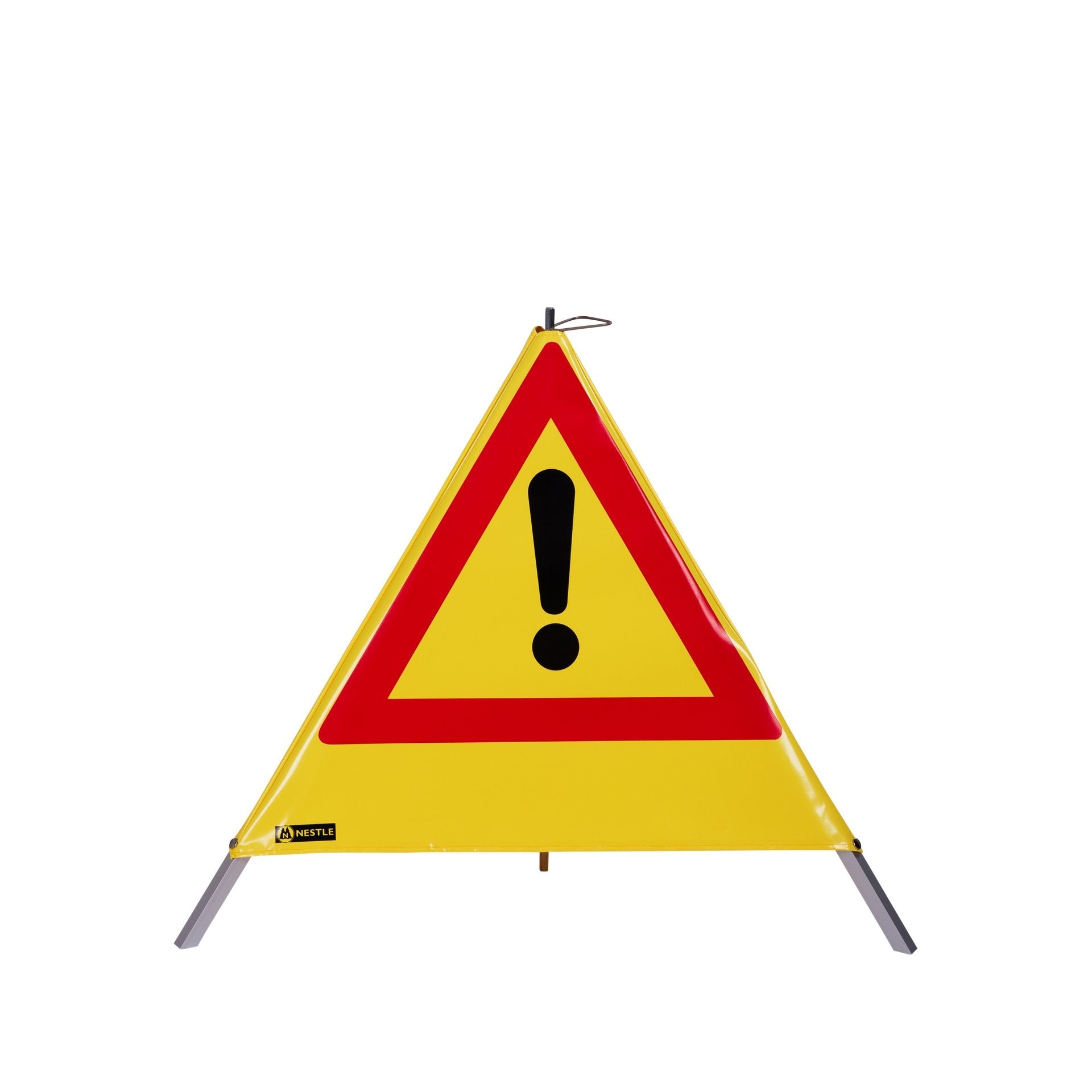 NESTLE Warnpyramide 70 cm, Achtung (VZ101), gelb, mit Mittelfuß NESTLE Warnpyramide 70 cm, Achtung (VZ101), gelb, mit Mittelfuß